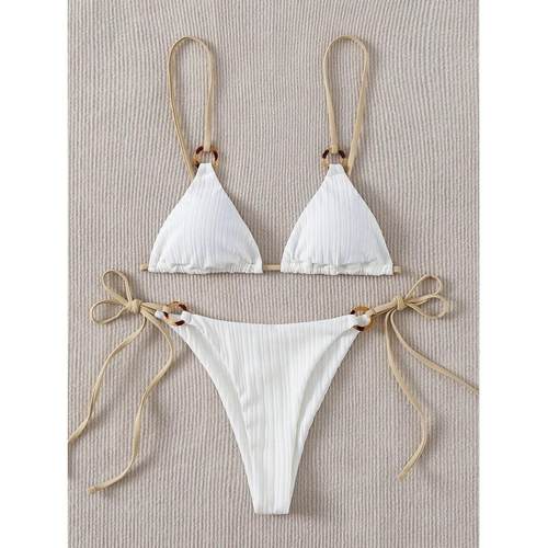 Bikini Set Cute Women Triangle Thong Biquini Swimsuit Swimwe