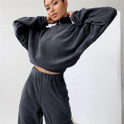 欧美运动服卫衣2套装女 hoodie pants set sport sweatsuit women