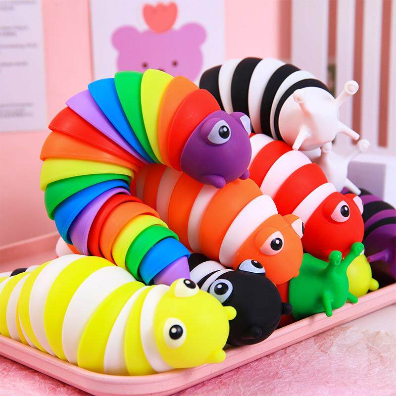 19cm New Fidget Slug Toy Articulated Flexible 3D Slug Fidget