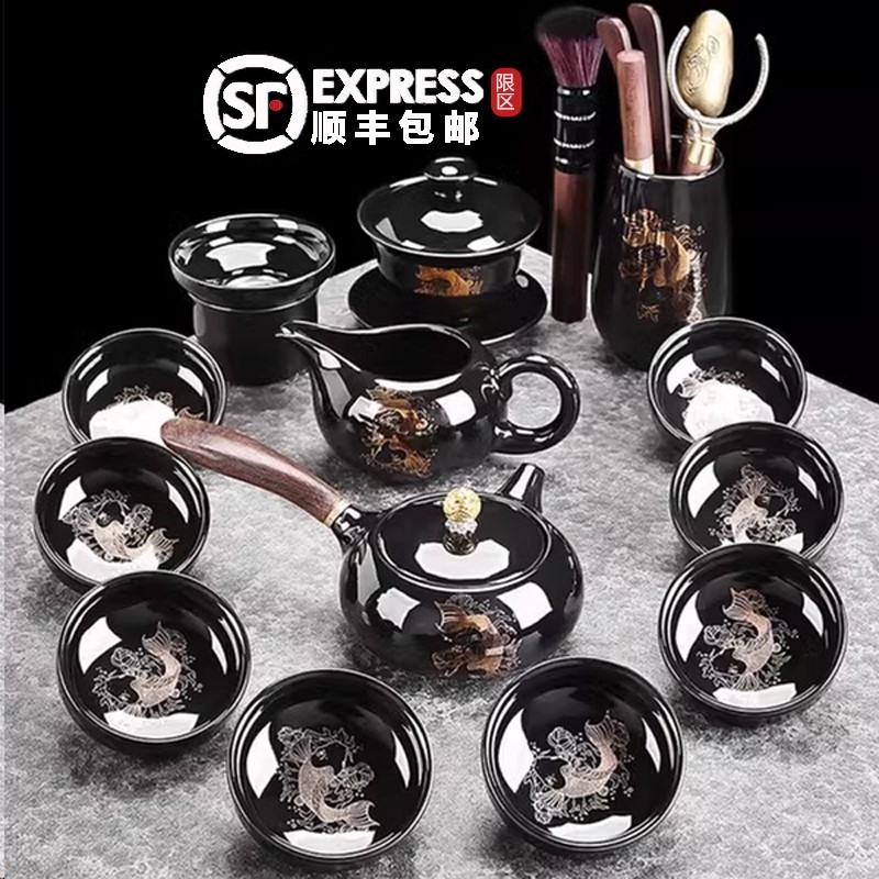 德化陶瓷功夫茶具套装高档轻奢办功夫茶具