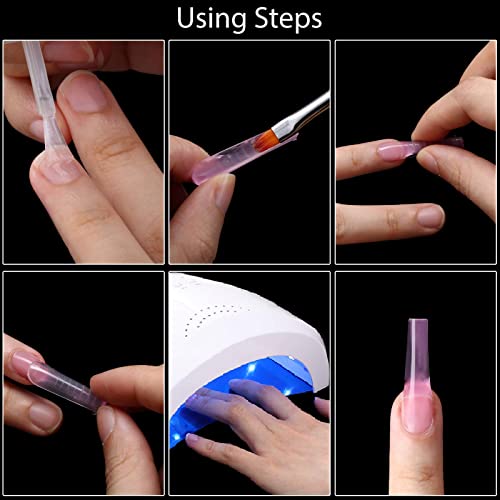 120 Pieces Dual Nail Forms Set Gel Nail Mold Extension Forms