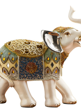 创意轻奢大象摆件客厅玄关电视酒柜装饰品开业乔迁送礼办公室摆设