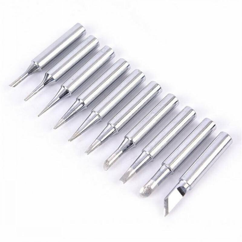 10Pcs Lead Free Soldering Iron Tip 900M-T 1C/2C/3C/1.2D/1.6D