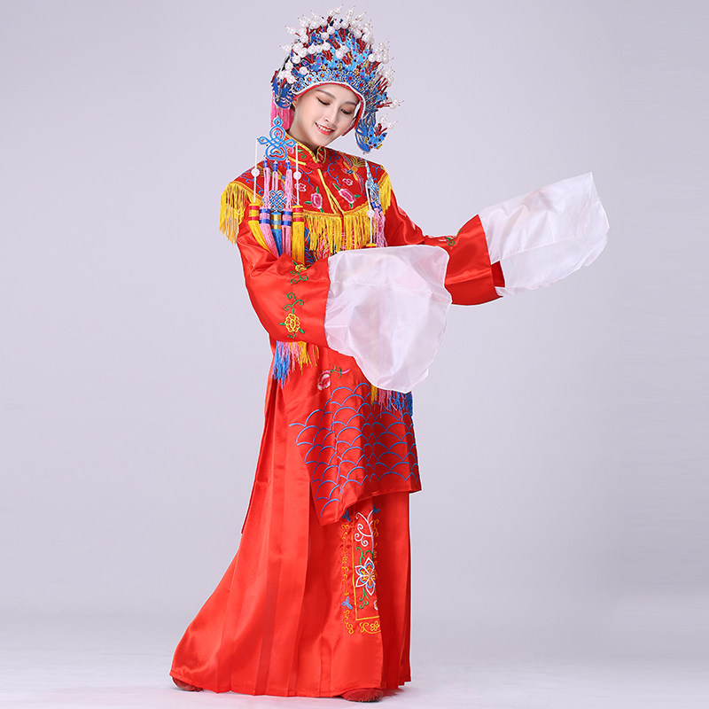 中式婚礼凤冠霞帔古装新郎新娘结婚服装女驸马戏服状元服戏曲凤冠