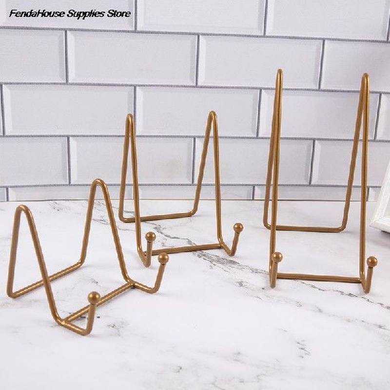 1pcs Plate Display Stand Picture Easel Metal Plate Stands