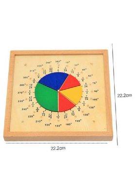 Montessori Mathematic Materials Wooden Fraction Circles