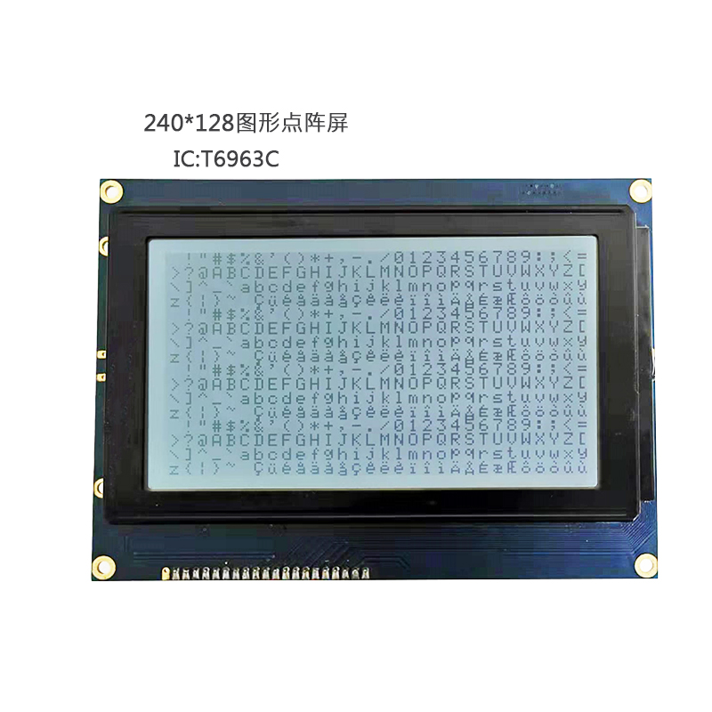 240128液晶屏 144*104图形点阵 单排 5V不带字库T6963C