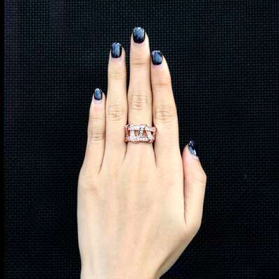 好货Fashion Jewelry Vintage Jewelry Set Zircon Rose Gold Pla