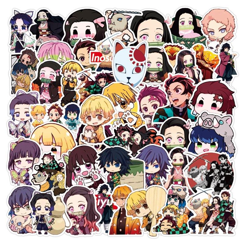 50/100pcs Demon Slayer Kimetsu No Yaiba Anime Stickers for L