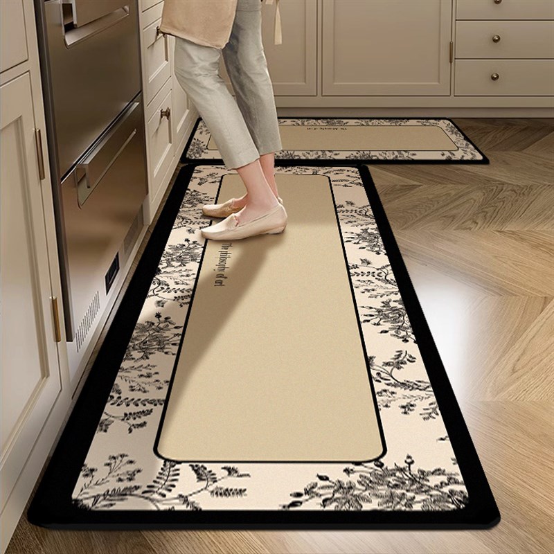厨房专用硅藻泥法式地垫吸水吸油地毯防滑耐脏家用门口速干软垫子