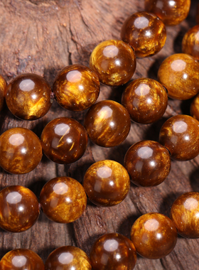 天然金丝海柳手串黑珊瑚单圈手链男士108颗收藏级海柳血柳佛珠