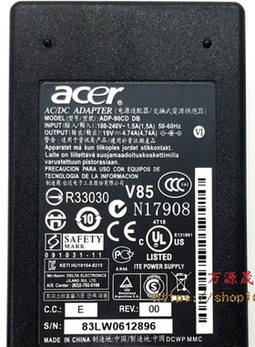 acer宏基PA-1900-32 34电源适配器V5 ZRQ笔记本电脑充电线19V4.74