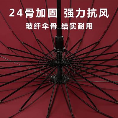 雨伞不锈钢加粗自动24骨双层男长柄暴雨专用伞双人勳大号加固抗风