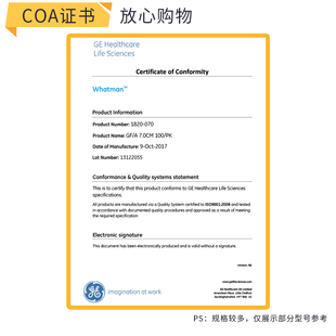 070 150 A玻璃纤维滤纸1820 125 110 090 055 047 025 whatman