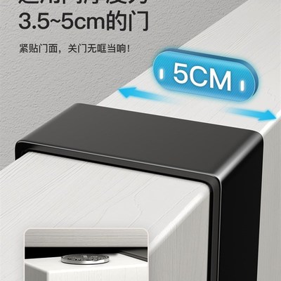 the hanger behind the door is hung on the wall. the wall