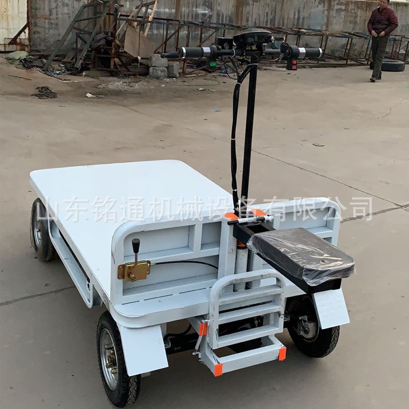 搬运电动平板车 站架式搬运车 可加护栏物流周转运物车 操作简单