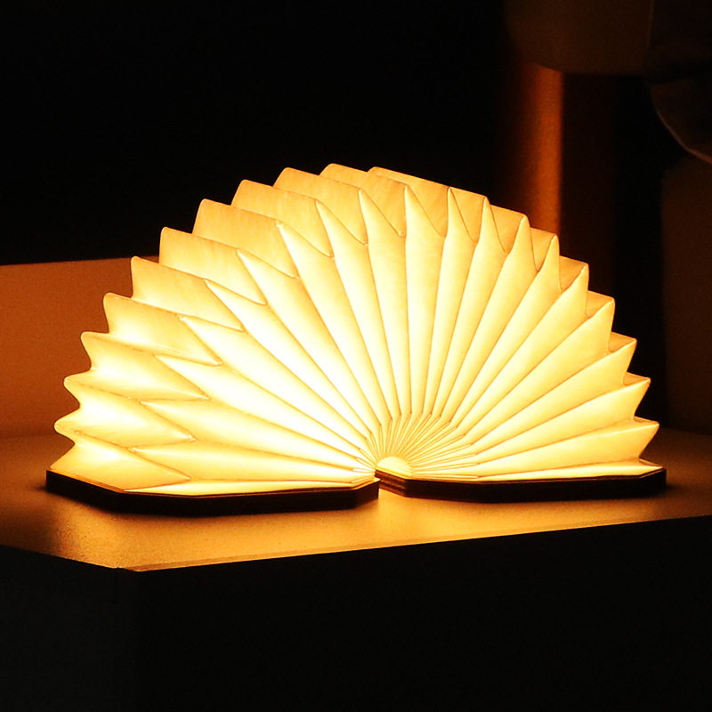 极速书灯usb充电风琴灯氛围折叠手提灯笼台灯创意礼品diy小夜灯
