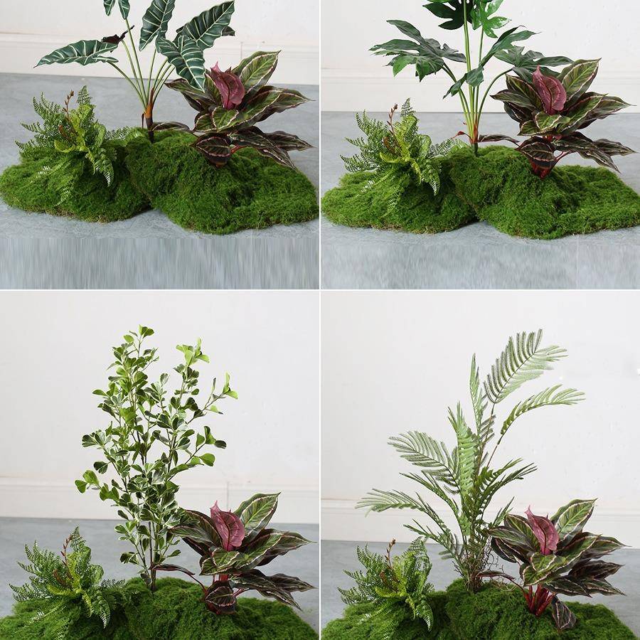 仿真绿植苔藓微景观组合室内客厅软装假植物造景橱窗过道花艺摆件