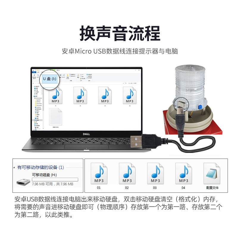 感应探头报警主机红外对射报警器24V远距离感应声光报警器YX05K
