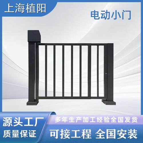 电动花园门小门栅栏农村自建房围墙铝合金镂空智能自动庭院子母门