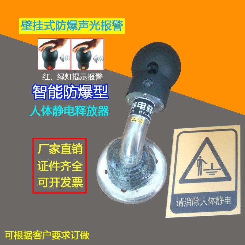 防爆壁挂式人体静电释放器触摸式声光报警加油加气站防静电接地桩