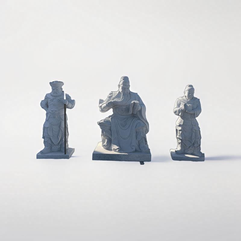 石雕关公像花岗岩关圣帝君历史人物武财神关羽雕塑大型人物摆件