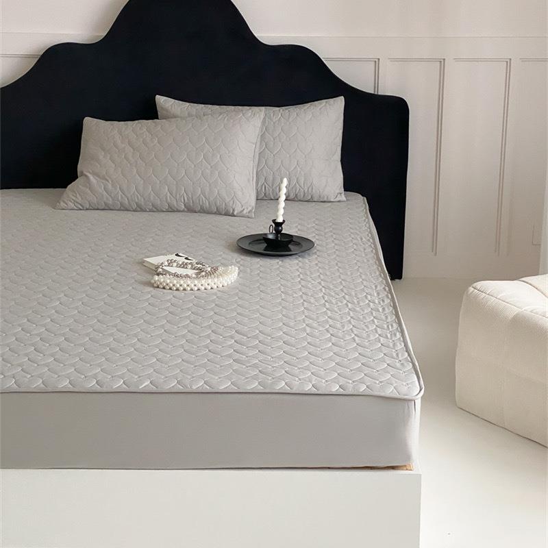 高档全棉夹棉床笠单件秋冬新款床罩床垫保护套防滑高级感全包防滑