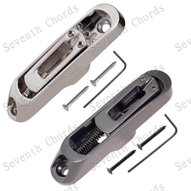 贝司配件分裂式单支电贝司琴桥拉弦板单只单个BASS贝斯弦桥银黑K