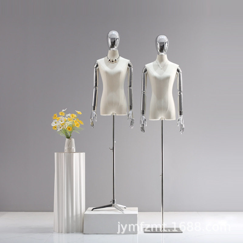 服装店韩版模特半身挂件手道具女小胸模特架子全身人偶橱窗展示架