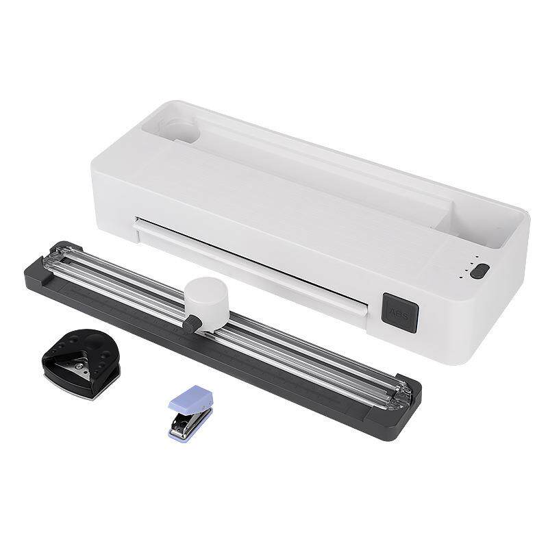 新款多功能照片塑封机花边虚线裁纸过塑机A4圆角打孔相片封塑机