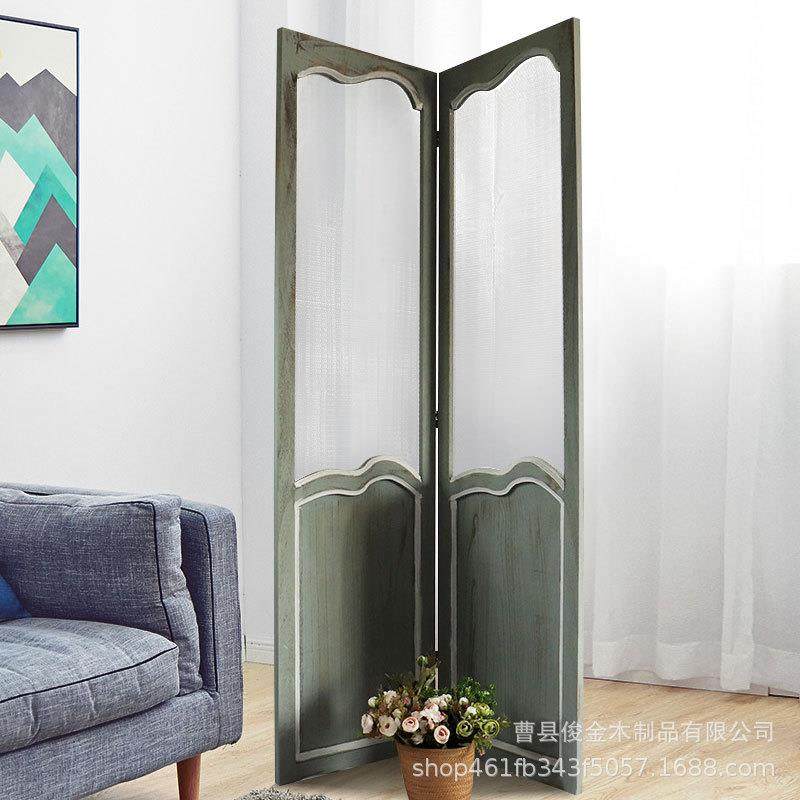 木质日式屏风隔断玄关折叠移动客厅简约现代实木屏风茶室拍摄道具