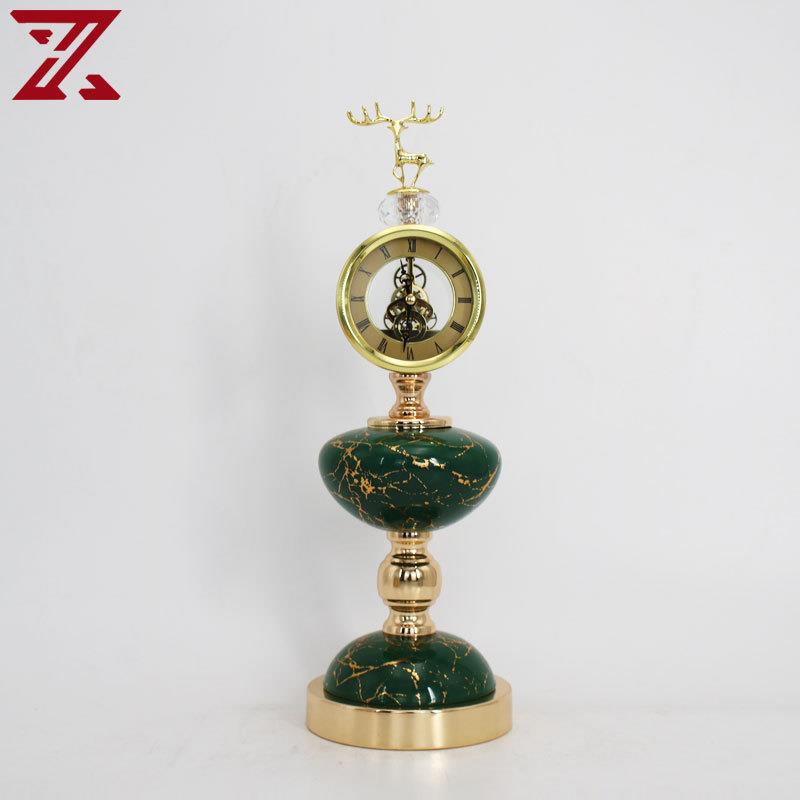 欧式钟表摆件客厅家居摆设时钟摆钟桌面摆台式座钟装饰品