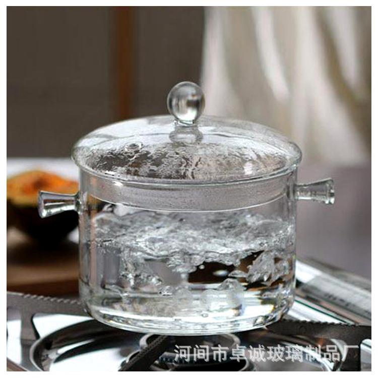 厂家供应玻璃煲汤炖锅 家用直烧玻璃煮粥烧水锅 高硼硅双耳汤锅