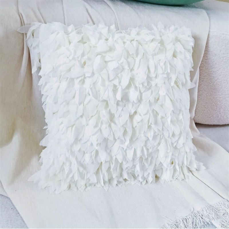 立体仿羽毛雪g纺抱枕 手工刺绣抱枕套 轻奢客厅沙发抱枕靠枕靠垫