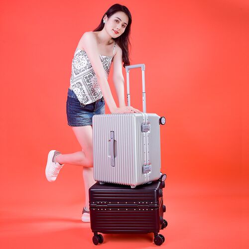 2022凳子箱万向轮拉杆行李箱铝框密码旅行箱学生男T女登机箱18寸