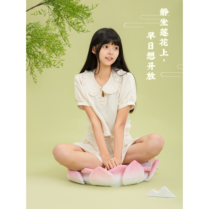 莲花宝座坐垫好运莲莲办公室客厅椅垫屁垫榻榻米宿舍椅子垫蒲团垫