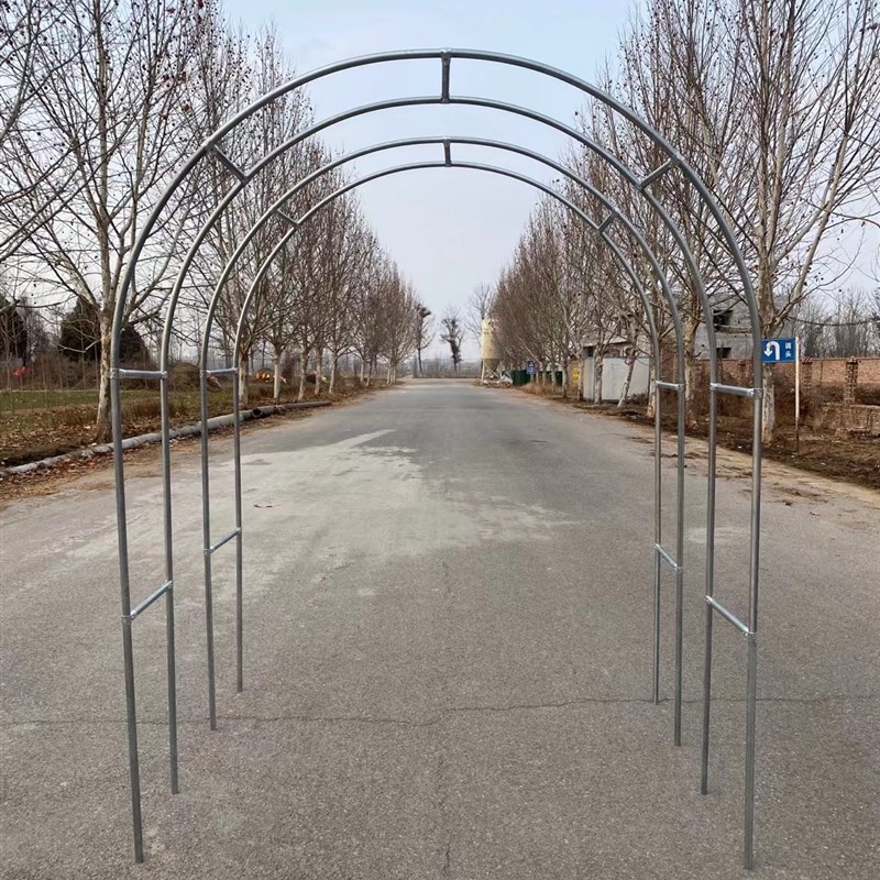 加粗25mm镀锌钢管植物爬架弧形拱门葡萄架户外铁艺花架子月季爬藤