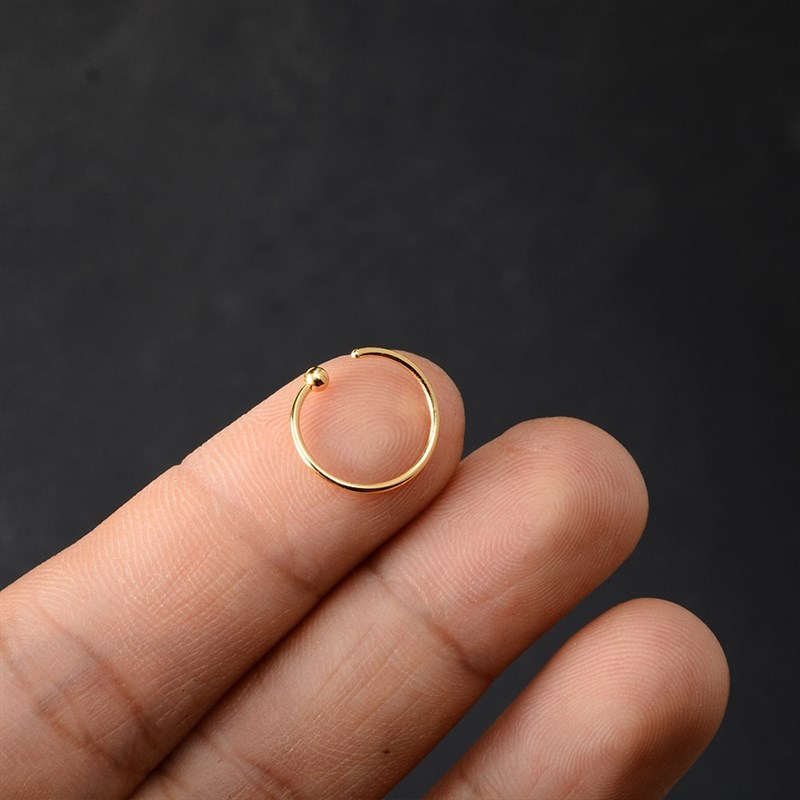 2PCS /Pack Surgical Steel Captive Bead Ring Ear Hoop Nose Ri