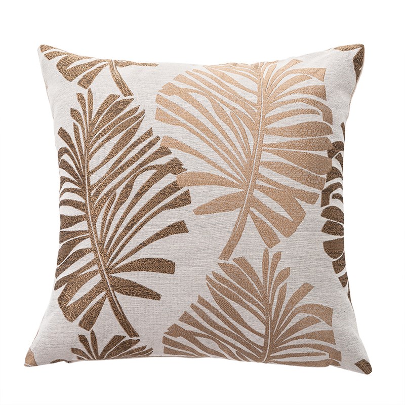 Plant Pattern Linen Pillow Case 45x45cm Decorative Cushion C