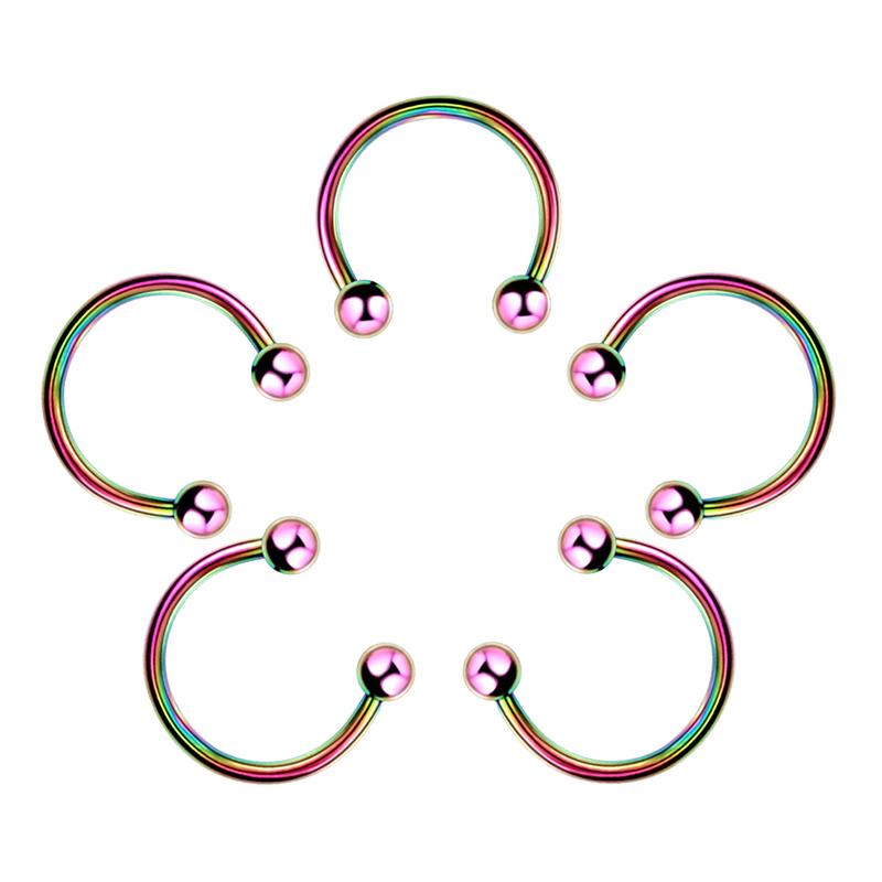Stainless Steel Cone Spike Horseshoe Circular Septum Nose Ri