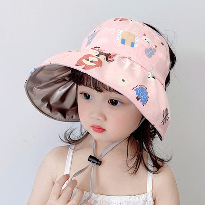 极速遮阳帽女款儿童小公主1一2岁女童帽子甜美洋派时髦女宝夏季空