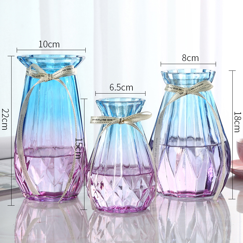 极速.Vase furnishing articles flower arranging transparent g