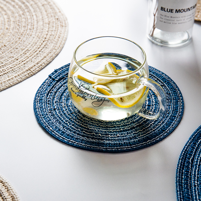 18CM round coasters 36CM hand-woven placemats