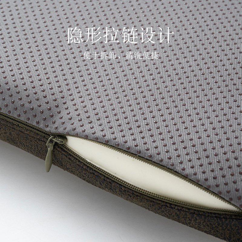 复古麂皮绒d凉席坐垫夏季椅垫办公室实木圈椅防滑沙发坐垫夏天透