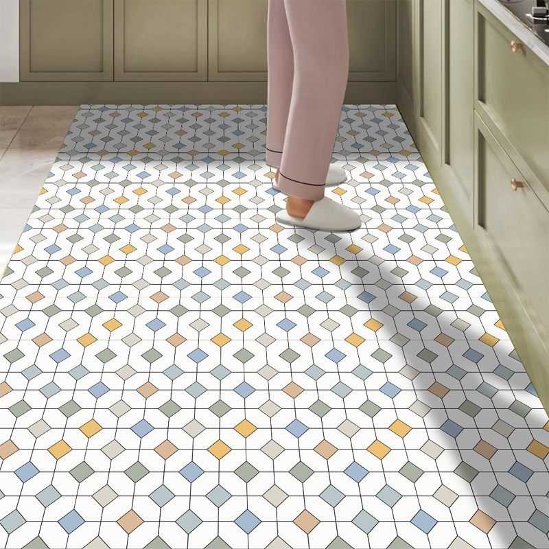 pvc厨房皮革耐脏阳台地垫满铺可D擦脚垫防水防油防滑免洗进门地毯