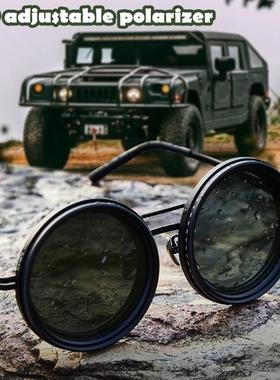 新款9档ND2-400可调减光钓鱼墨镜UV防紫外线个性偏光太阳镜送镜布