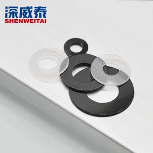 M2-M12白色黑色薄圆形垫圈塑胶软垫片绝缘橡胶胶垫尼龙超薄平垫圈