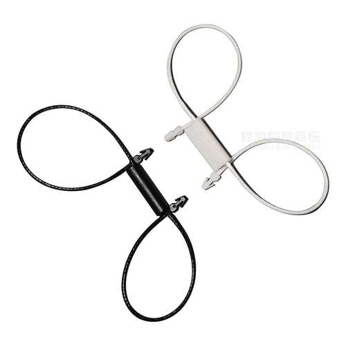 现货圆柱吊粒 黑色双o插蜡线通用扣绳 服装挂吊牌串绳LOGO制做