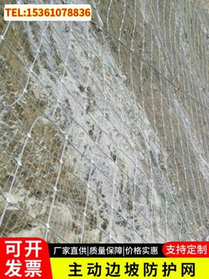 护坡柔绞钢丝绳主动防边网 护坡防护性索网 被X动边坡防护网