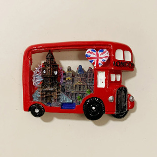 英国伦敦大本钟大巴车立体彩绘冰箱贴磁贴世界城市旅游纪念品礼物